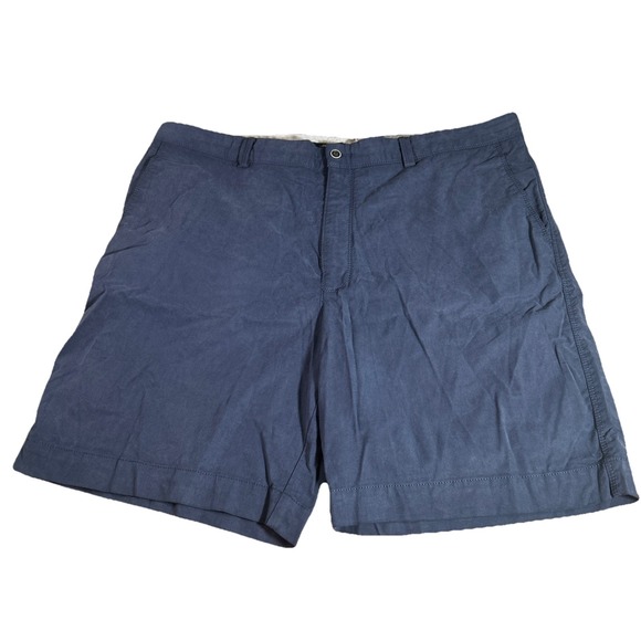 Tommy Bahama Other - Tommy Bahama Shorts Men's 42 Navy Blue Flat Front 9" Chino Beach Golf Stretch